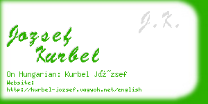 jozsef kurbel business card